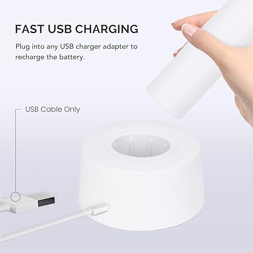Miniatura 4 de ZAPGEAR Matamoscas eléctrico recargable por USB, 1200 mAh con base de carga, lámpara de noche para el hogar, exterminador de mosquitos de 3000