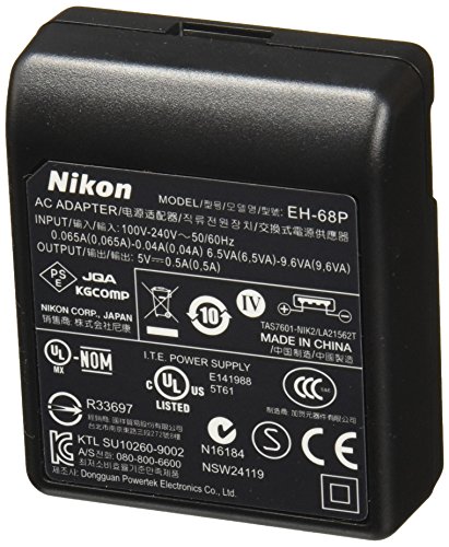 Nikon EH-68P AC Adapter/Charger for Nikon Coolpix S8100, S80, P100, S8000, S6000, S4000, and S3000 Digital Cameras