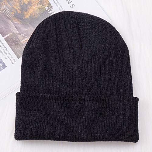 Tyonmujo Unisex Adult Knit Beanie For Men Women Warm Snug Hat Cap Black #TOP1