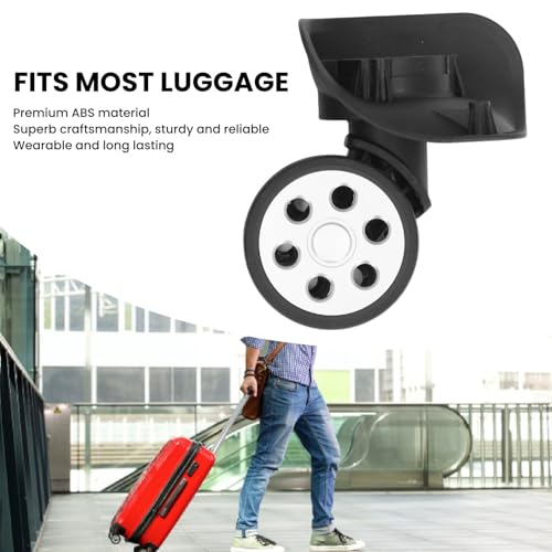 Asixxsix Luggage Wheels Replacement, 2pcs Universal Luggage Suitcase Wheels Shock Absorbing Suitcase Caster for Travel Suitcase, Quiet and Flexible, Easy to Install2