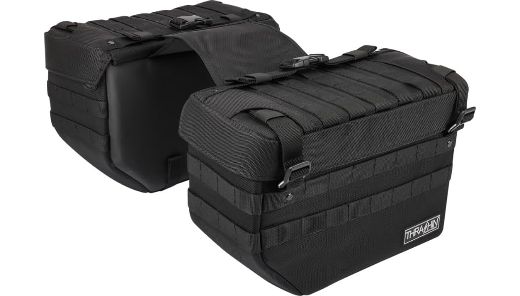 THRASHIN SUPPLY CO. Expedition Saddlebags - Black TSB-0008 - Billet