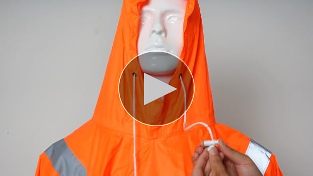 Coume High Visibility Rain Poncho with Large Pocket 50 x 80