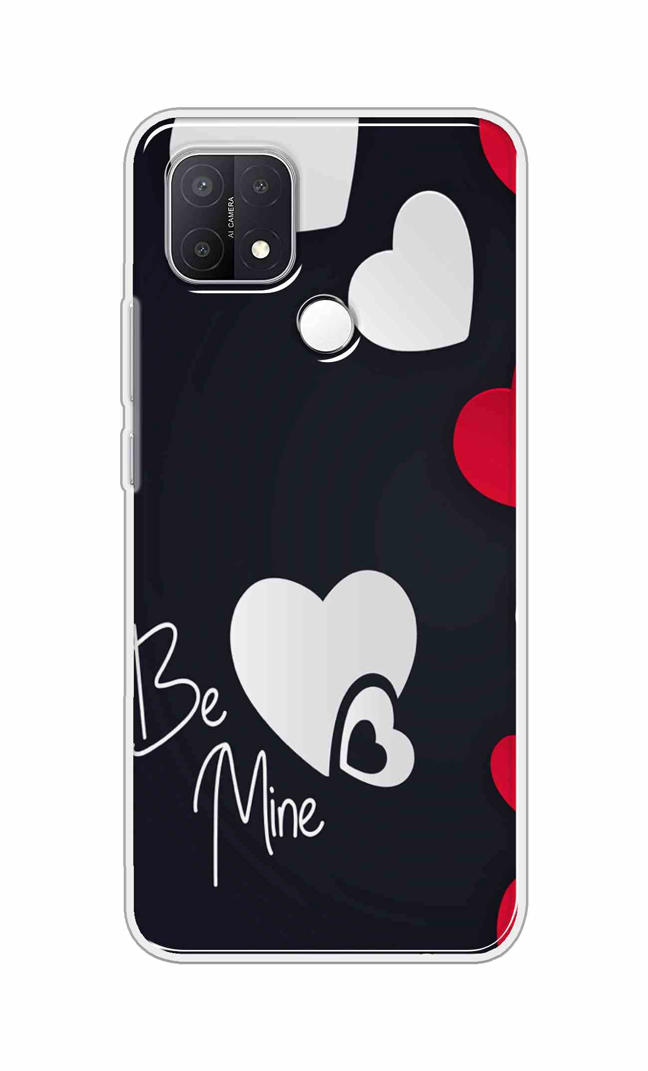 Oye Stuff Be Mine Soft Silicone Designer Printed Full Protection Back Case Cover for Oppo A15s