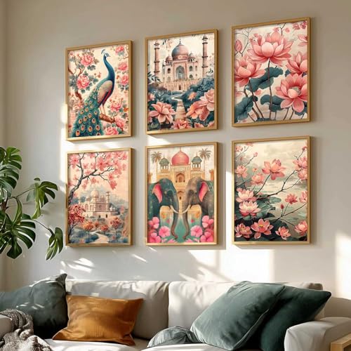 Image of kotart Premium Digital Madhubani Art Paintings with Frame for Home Decor - Pichwai Framed Wall Painting for Living Room Bedroom Office Room Decor - Painting for Wall Decoration - (10x13 inch, D)