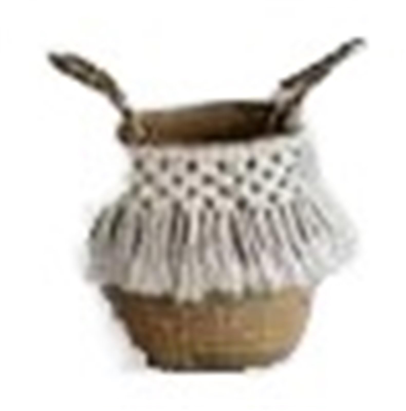 DUNSBY Woven Planter 3pcs Wicker Basket Woven Seagrass For Plant Pot Organizer Laundry Picnic(TY0716,32x28cm)