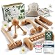 Massageroller für den Rücken – Heldson Premium Massage Set Holz (6 Teile)