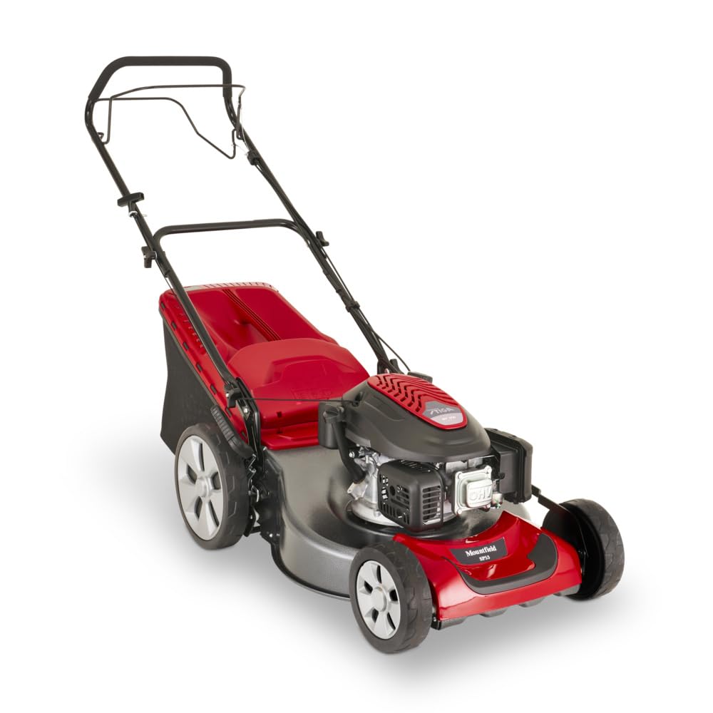 Mountfield Tosaerba a Benzina Semovente SP53 a, 166 cc, 51 cm – Regolazione Altezza Centralizzata, Funzione Mulching, Manubrio Pieghevole – Per Giardini fino a 650 m²