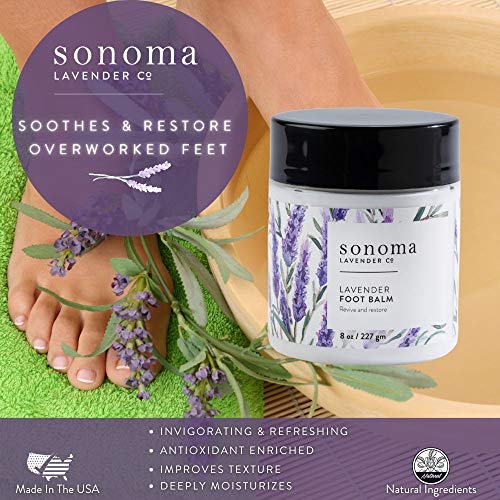 Sonoma Lavender, Lavender And Peppermint Foot Balm, Foot Moisturizer For Dry Feet, Revive And Restore Overworked Feet, Softens Rough Dried Skin, 8Oz #TOP1