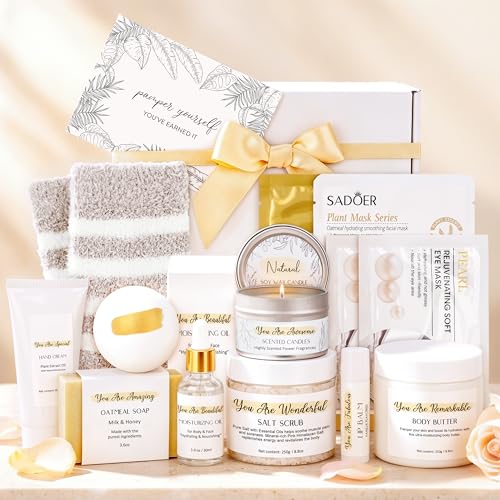 Self Care Gifts for Women Relaxation Spa Gift for Women Luxury Relaxing Spa Kit Ideas Pamper Beauty Care Package Gift Set for Her for Birthday Stress Relief Comfort Bath Gift Basket for Woman Mom