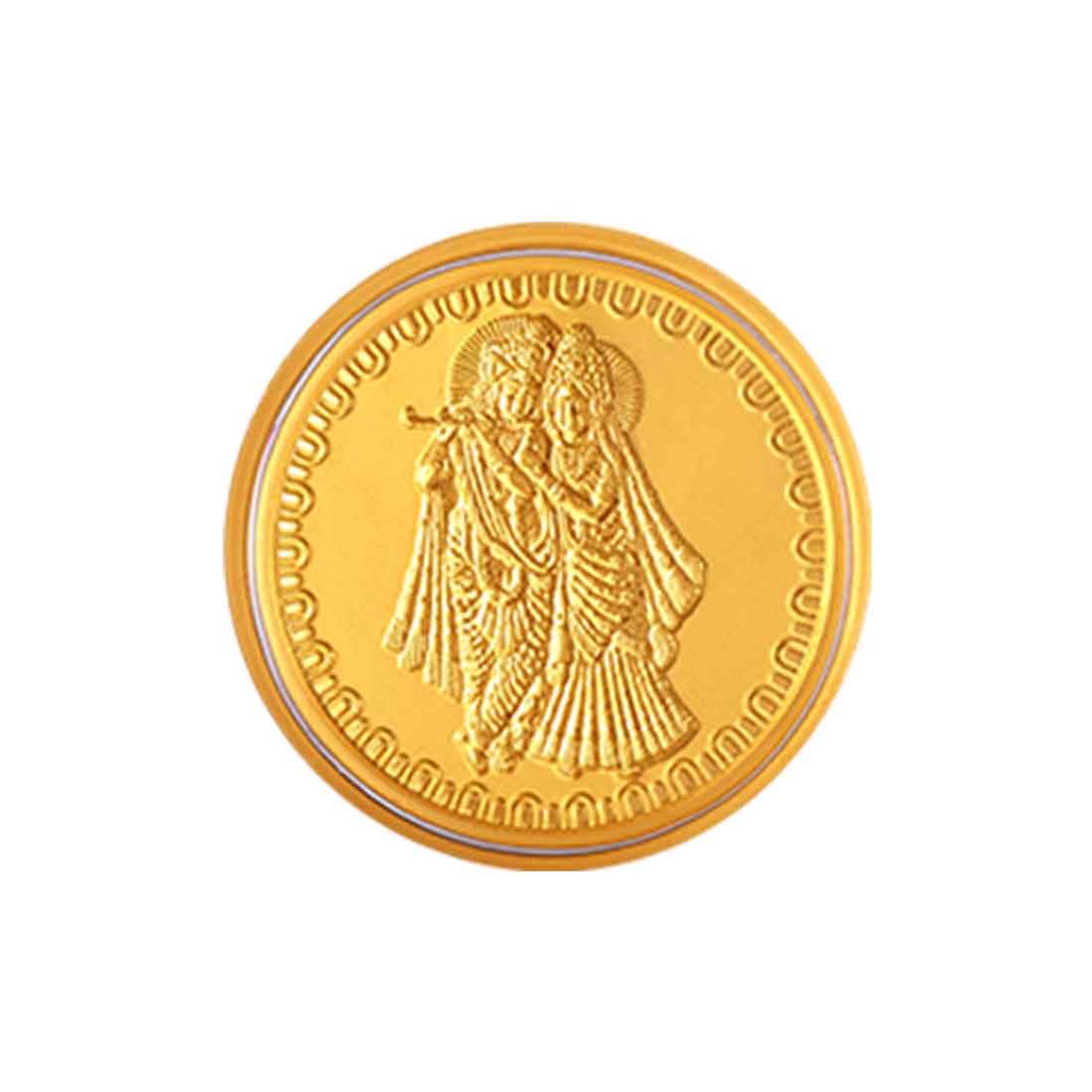 P.C Chandra Jewellers 24KT 999 Yellow Gold Radha Krishna-Inscribed Foil Coin - 0.05 Gram (B0CP7YNFJB) Amazon Price History, Amazon Price Tracker