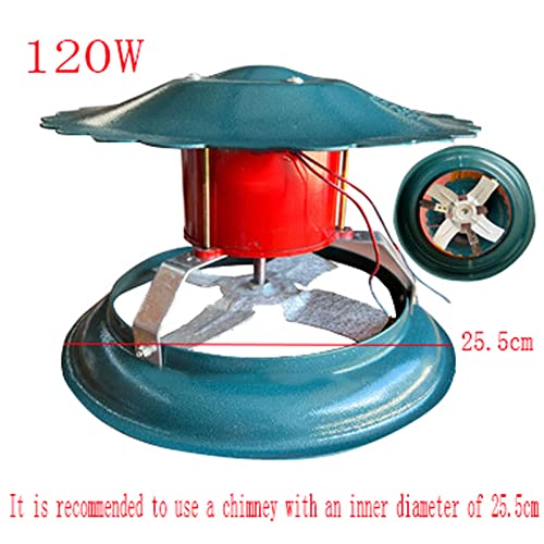 Ventilador eléctrico de la inducción del Borrador 120W para la Chimenea de la Estufa de Madera, Extractor de la Chimenea 220V con el convertidor de Voltaje, Aumenta la eficiencia del Escape del Humo,