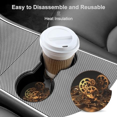 Posavasos para auto 2.6" madera 2 unidades diseño Cool Gears miniatura 4