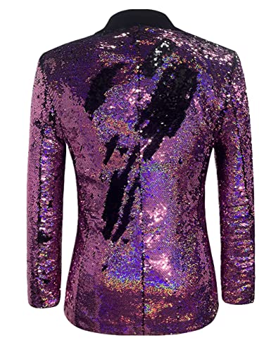 Apocrypha Men Sequins Floral Blazer Suit Jacket Dinner Prom Nightclub Wedding3