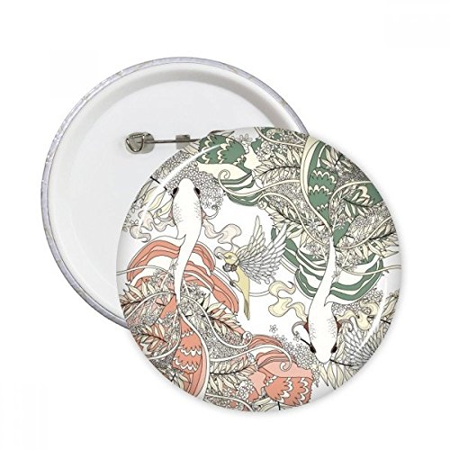 Badge bouton carpe ronde XL, le cadeau decoration vetements ideal