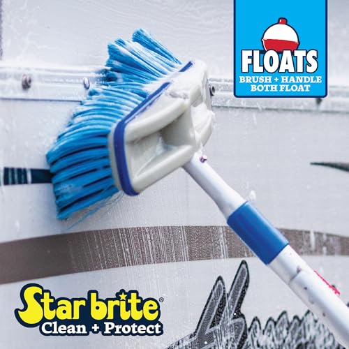 Hygostar Vloerborstel - Hygiëne Schrobber/Luiwagen - Blauw/wit - 28 cm