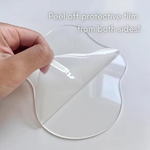 Miniatura 4 de Juego de 2 posavasos acrílicos, posavasos geométricos acrílicos para el hogar, cocina, bar, cafetería, decoración de escritorio, regalo único para