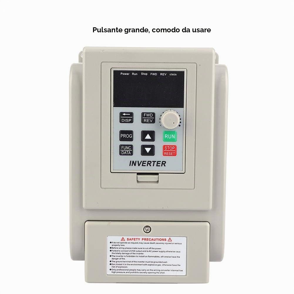 Inverter monofase, 220V 2.2KW 12A Controller variatore di frequenza Convertitore dell'inverter Ingresso monofase Uscita monofase per controllo velocità motore