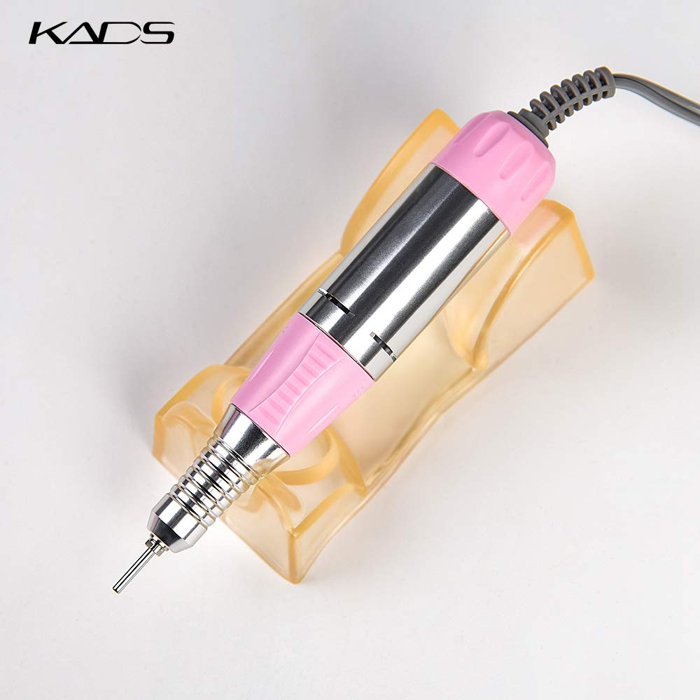 KADS 30000RPM Nail Art Drill Nail Equipment Manicure Tools Pedicure Acrylics Pink Electric Nail Art Drill Finger & Toe Machine Set (Pink)