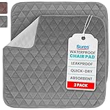 Sures Waterproof Chair Pads for Incontinence (22' x 21') - Washable, Waterproof Seat Protector - Chair...
