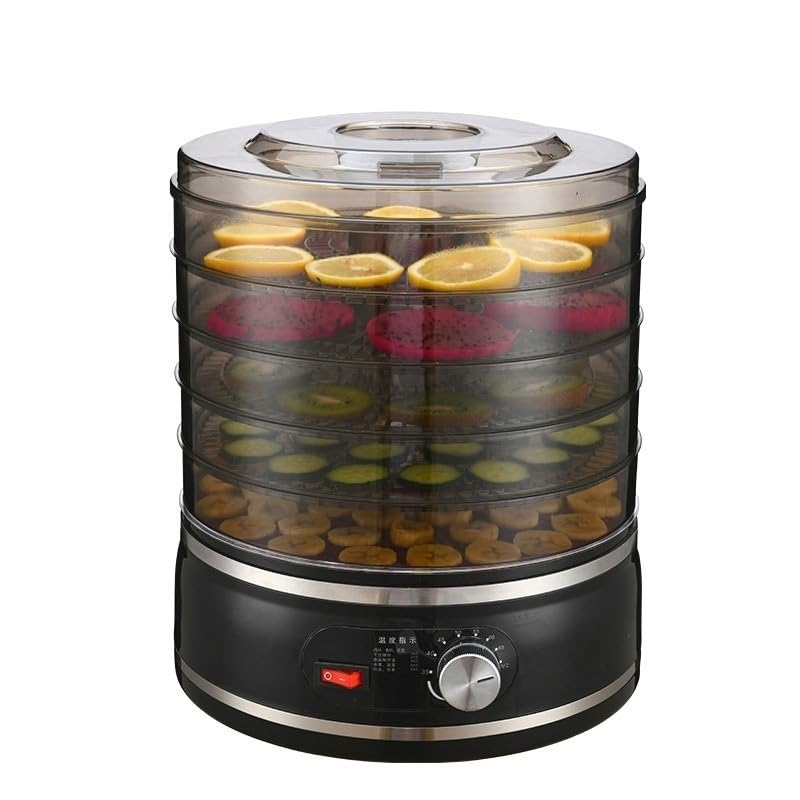 Deshidratador de alimentos - Máquina secadora de frutas, secadora de vegetales para el hogar, snacks para mascotas, deshidratador de alimentos medicinales, máquina secadora de alimentos (negro)