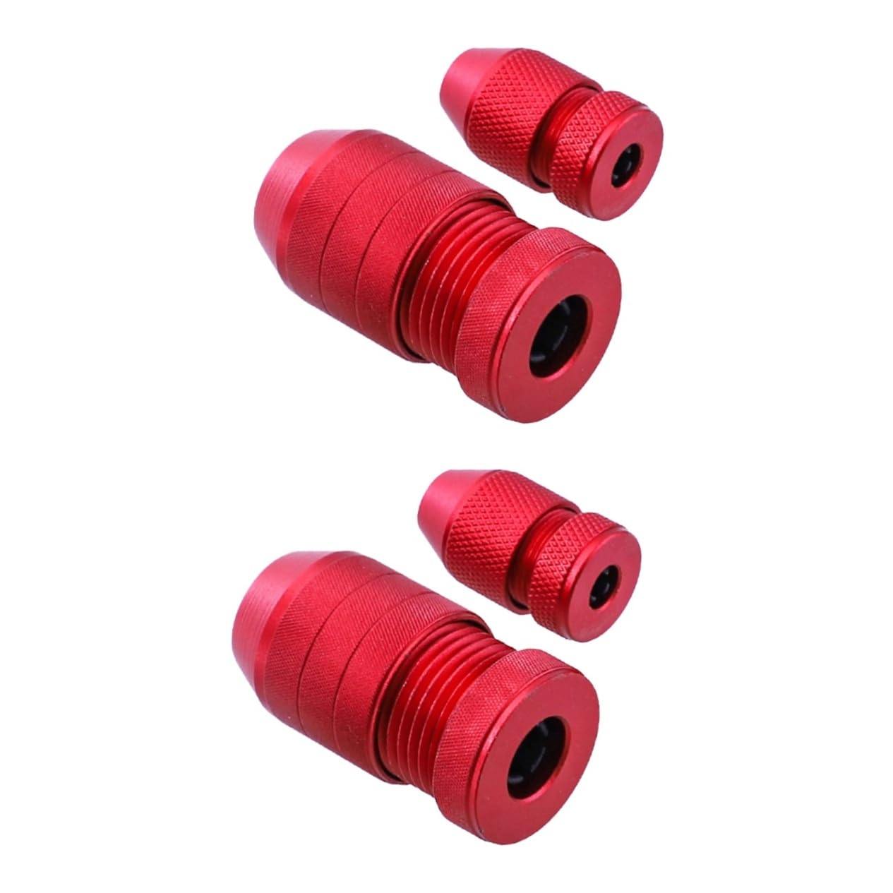 Holibanna 2 Series Tapón De Perforación Pisó Pequeño Detener Bits Collarín De Broca De Tope De Profundidad Kit De Parada De Profundidad De Perforación Aleación De Aluminio Rojo 2 Piezas*2