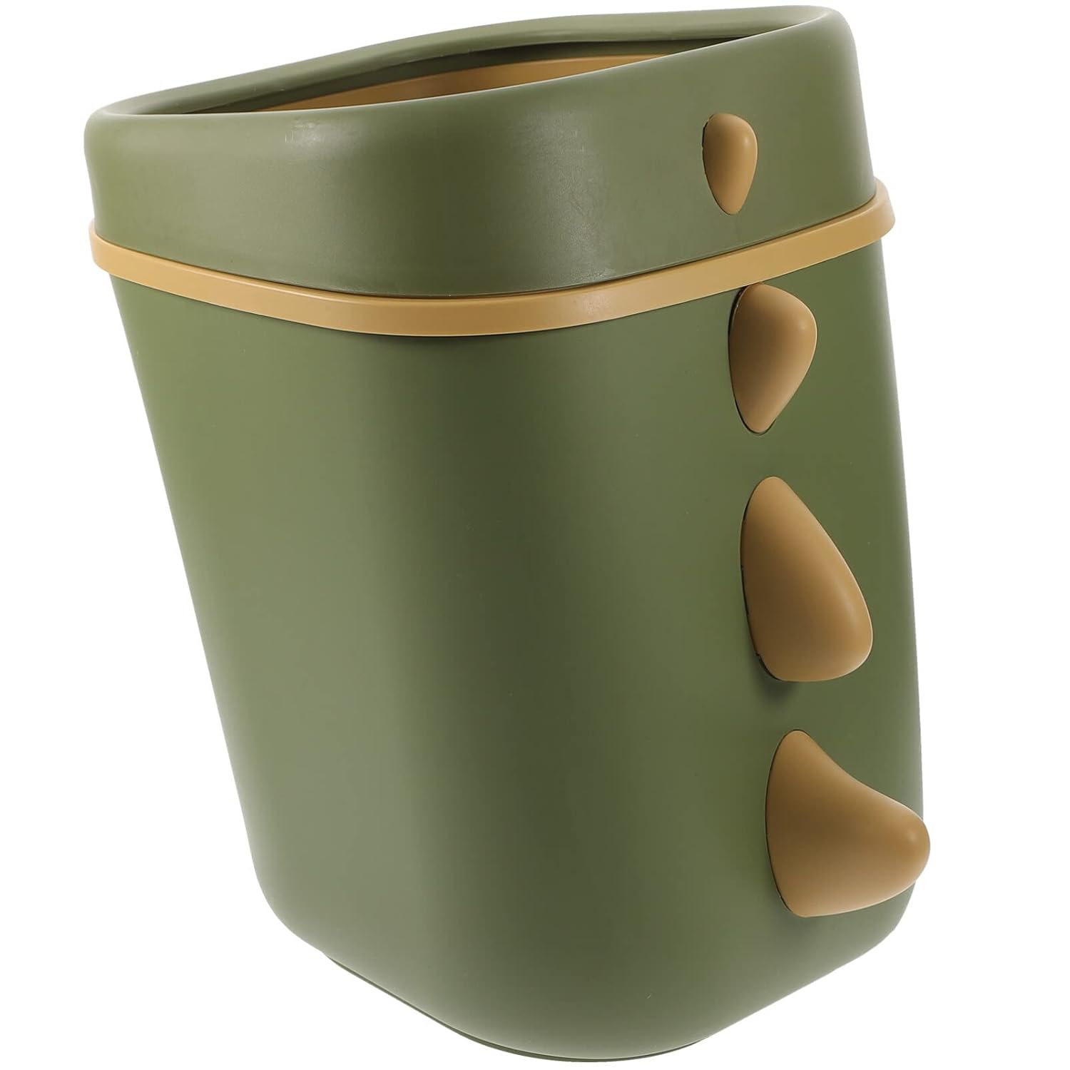 Dinosaur Trash Can Creative Dinosaur Garbage Basket Detachable Waste Bin Cartoon Trash Can Dinosaur Desktop Storage Bucket for Home Bedroom Kitchen Car Office Green