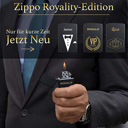 Zippo Feuerzeug mit Gravur - Personalisierte Geschenke / Witterungsbeständig und weltbekannt / Männer Geschenke - Papa Geschenk Weihnachten - Geschenkideen für Vatertag - Feuerzeuge mit Gravur – Bild 5