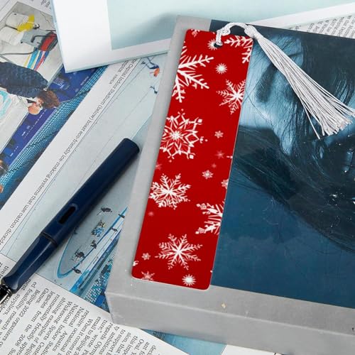 6 marque-pages de Noël flocon de neige en métal ciselé haut de gamme