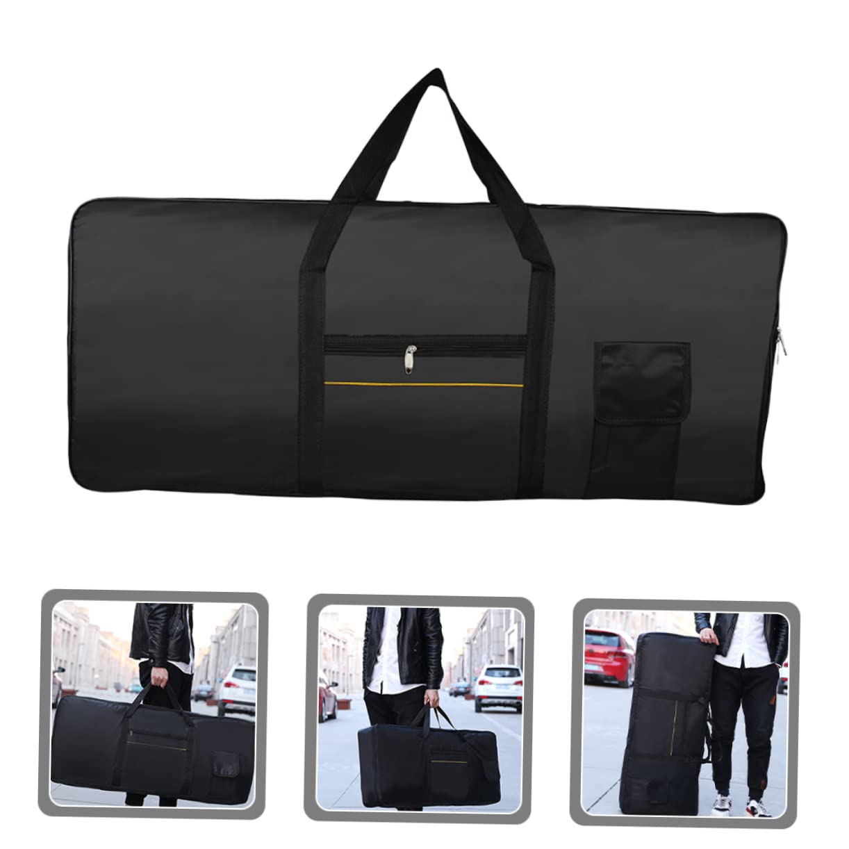 Mikinona Borsa Porta Tastiera Elettronica Utilizzabile come Zaino o Borsa a Mano 61 Tasti Oxford Design Ergonomico per Musicisti in Movimento