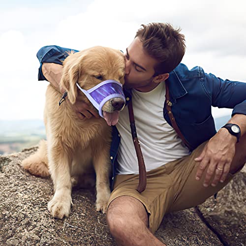 image for HEELE Dog Muzzle,Soft Nylon Muzzle Anti Biting Barking Chewing,Air Mes