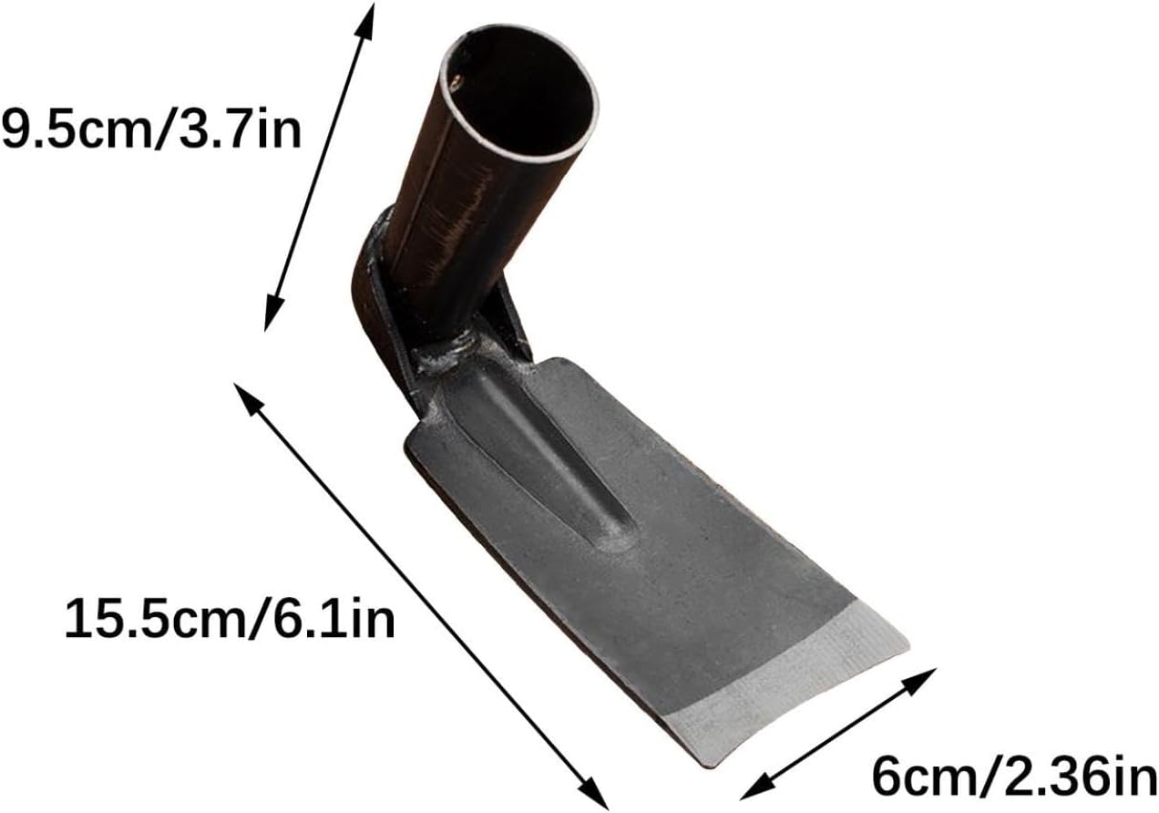 Hoe Garden Tool, Portable Carbon Steel Hand Hoe, Solid Mattock Pick Garden Hoe, Hand Rake Garden Tool, Weeding Hoe for Yard Transplanting Digging Planting Loosening Soil Camping Or Prospecting (B)