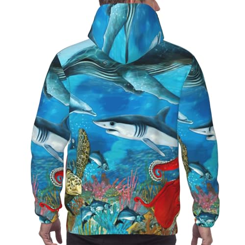 Pull en polyester pieuvre et dauphins EdWal sweat pour homme stylé