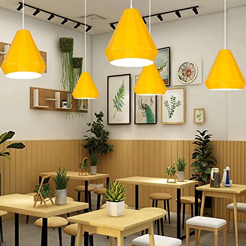 Lámpara colgante geométrica verde y blanca JXI para techos de cocina y comedor 4