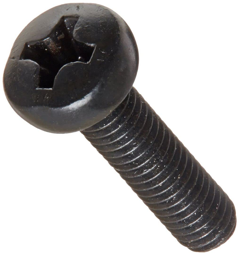 MonsterBolts - M5 x 10mm Phillips Pan Head, DIN 7985A, Alloy Steel, Black Oxide, 100 Pack