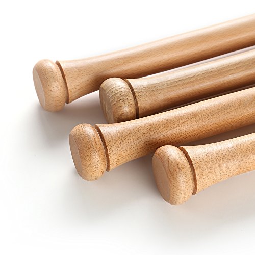 Taco de beisebol, Andoer Bastão de beisebol de Eucalptus Mogno Duro 64cm Barra de Madeira Maciça Var