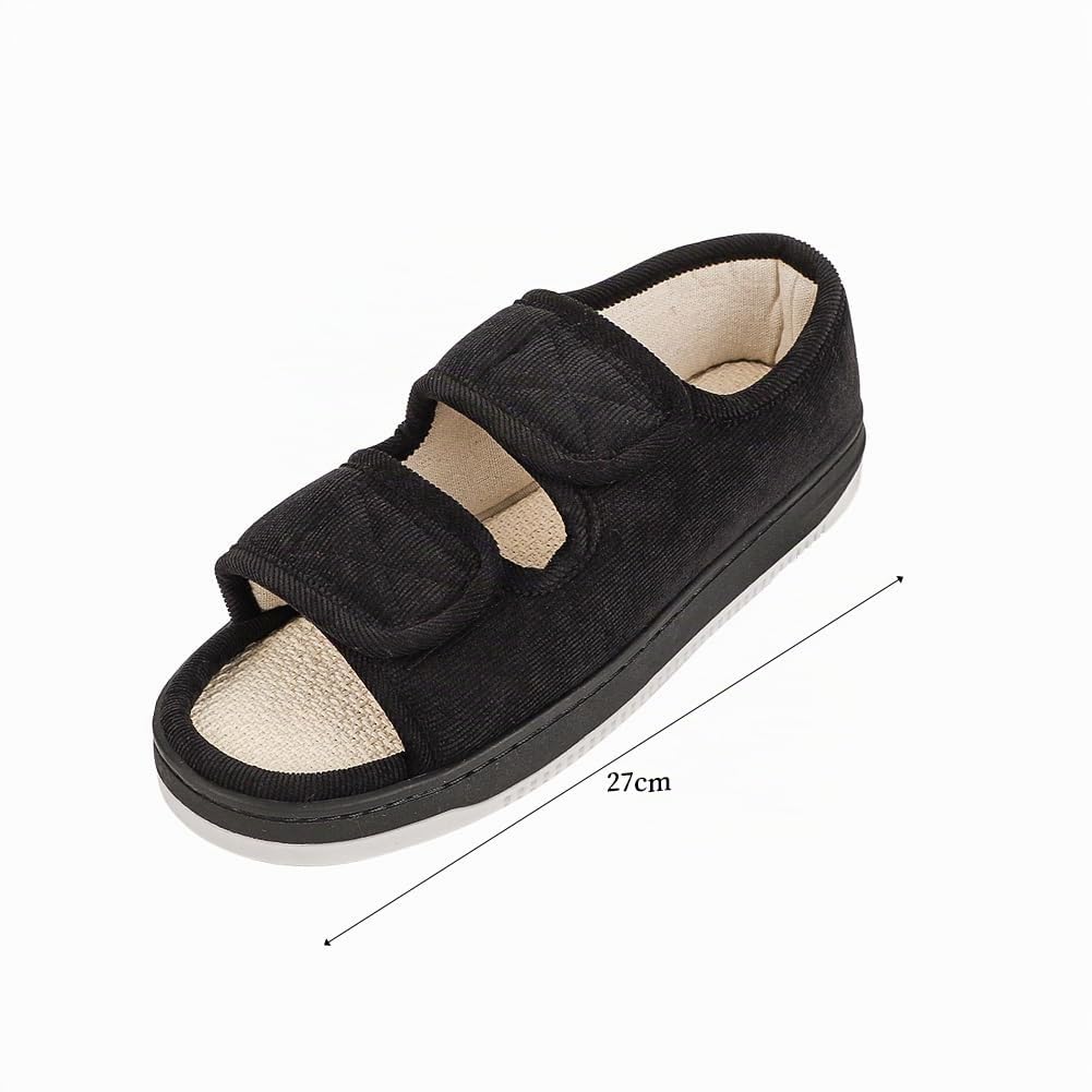 Unisexe Chaussons Extra-Larges pour Diabétiques Chaussures Chirurgicales Orthopédiques Respirants Sandales à Bout Ouvert Réglables Chaussons Antidérapantes Eté pour Pieds Gonflés Arthrite Oedème