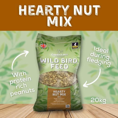 Copdock Mill Peanuts & Sunflower Hearts Bird Food 20kg - Hearty Nut Mix Bird Seed Blend with Sunflower Hearts and Peanuts for Wild Birds - High in Protein - Suitable for All Wild Bird Species - Image 3