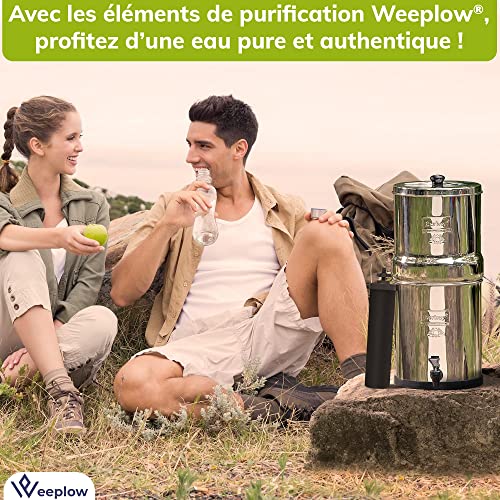 Weeplow® O'Pure - 2 Filters for Gravity Water Filter Systems Compatible with Weeplow, Berkey, Berkefeld, Doulton Filtration Systems, Reduces Contaminants by 99.99%