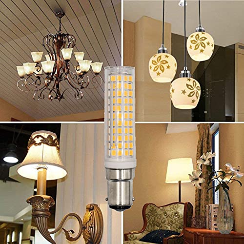 Ydjoo 2 Pack Ba15D Led Bulb Dimmable 12W Led Corn Light Bulbs 120W Halogen Replacement Warm White 3000K Ba15D Double Contact Bayonet Base For Celling Fans Sewing Machine #TOP6