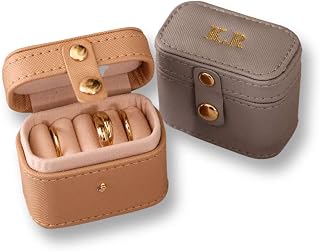 Personalised Hand Foiled Jewellery Ring Box Gift Her | A Small and Customised Yet Premium Jewellery Box Makes A Great Travel or Wedding Gift And Can Be Used as a Ring Holder or Earring Holder