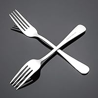 Vista 3 de Briout Fork Silverware, Set of 24 Dinner Forks, 8 Inches Premium Food Grade Stainless Steel Forks for Home Kitchen Party Restaurant, Mirror Polished