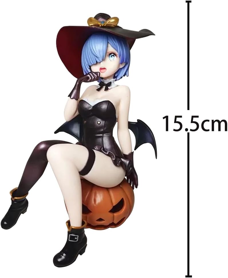 YLQANONG Re:0 Rem Figures Remu Anime Figure Statues Anime Figurine Ornaments Cake Decoration for Fans 6.1IN
