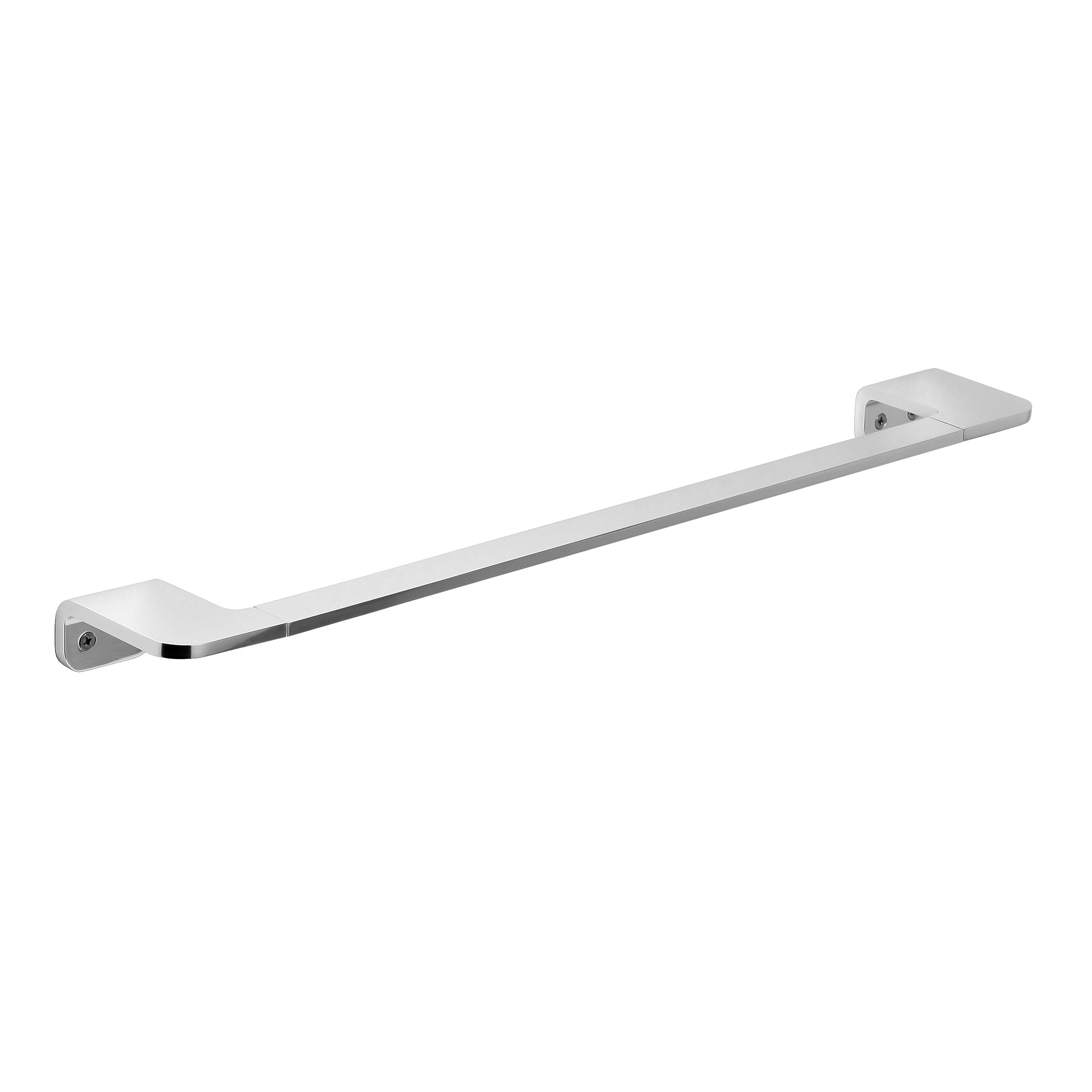 TATAY Towel Holder Medium from the Flat Collection, in Matt anodised Aluminium, Double Fixing System, Screws and Glue & Fix System, without drilling. Measures 7 x 3 x 45 cm