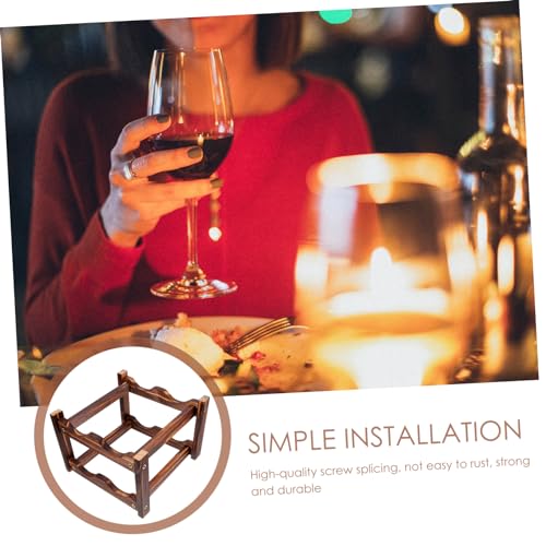 Soporte de vino de madera para botellas con base antideslizante miniatura 5