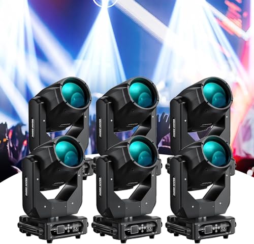 Image of 6PCS Moving Head Light 280W 10R WZYBUTA LED Beam Stage Lights DJ Lights 17 Gobos 15 Colors DMX512 Prism Rainbow Effect Spotlights Sound Activtaed for Bar Disco Wedding Concert Lighting