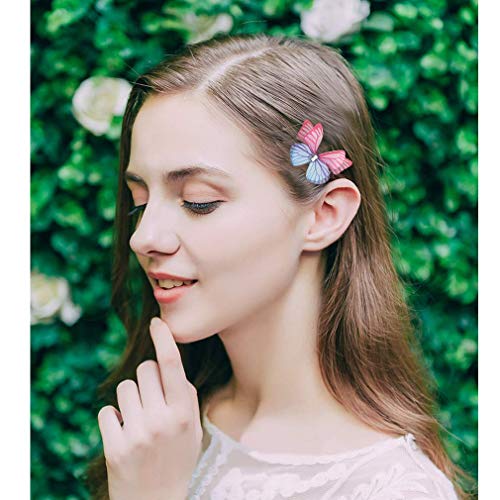 Deeka 10 Pcs Colorful Mesh Butterfly Hair Clips Realistic Fairy Handmade Glitter Barrette Set Hair Accessories For Women Girls Infants #TOP2