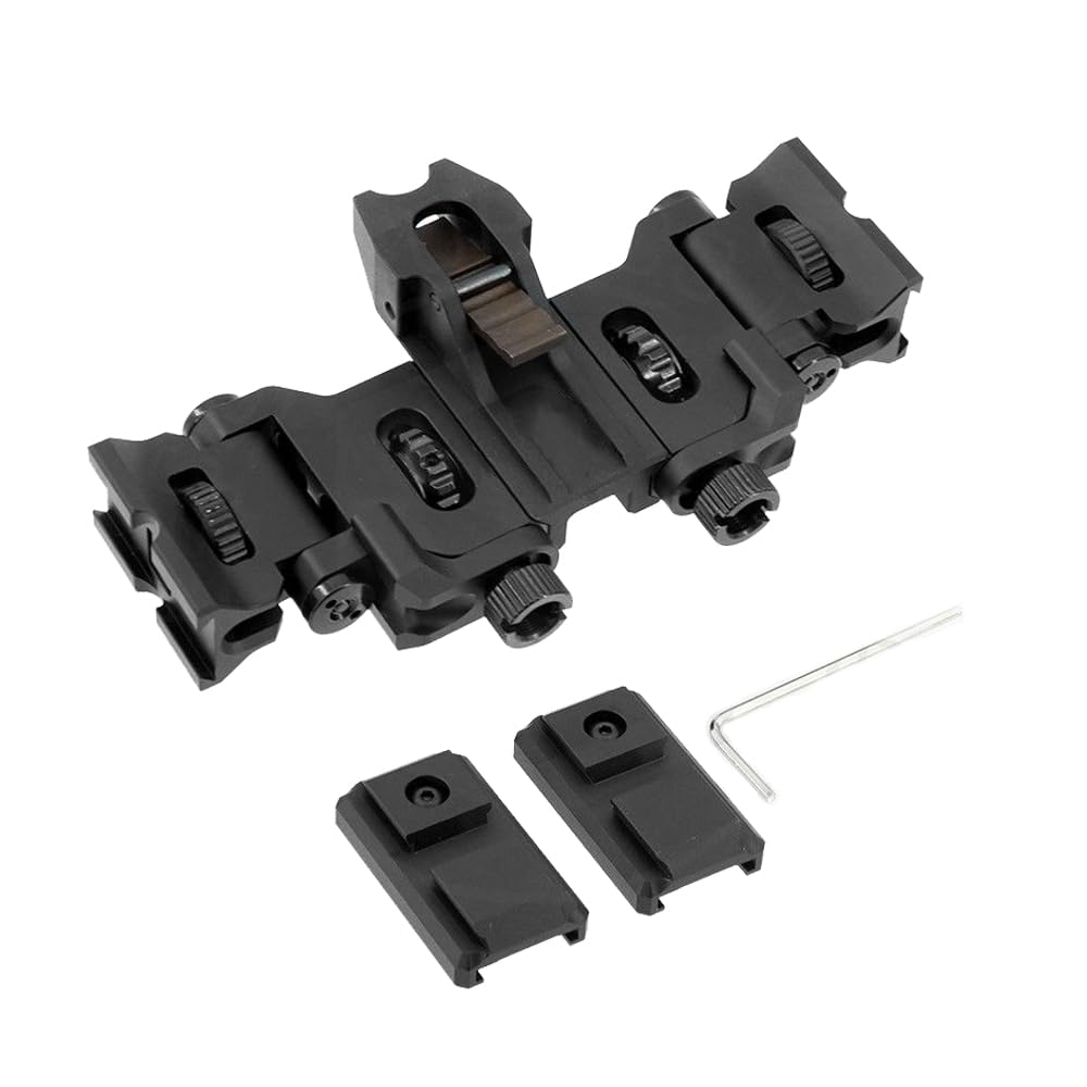 Binocular Bridge Mount Compatible with MUM-14/GT-14 PVS14 Night Vision & Skeet IR IRPatrol Thermal Scopes, Flip-Up NVG Helmet Mounting System Fit Horn G11 Interface Shoe