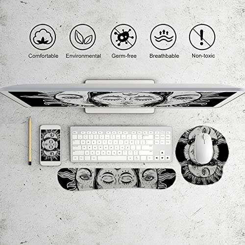Keyboard Wrist Rest and Mouse Pad with Wrist Support, Ergonomic Mouse Pads Memory Foam Mouse Pad for Gaming and Office, Pain Relief Mouse Pad and Wrist Support Set - Thumbnail 7