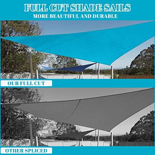 Voile d'ombrage triangulaire contre la chaleur sur une grande terrasse ensoleillée - 6