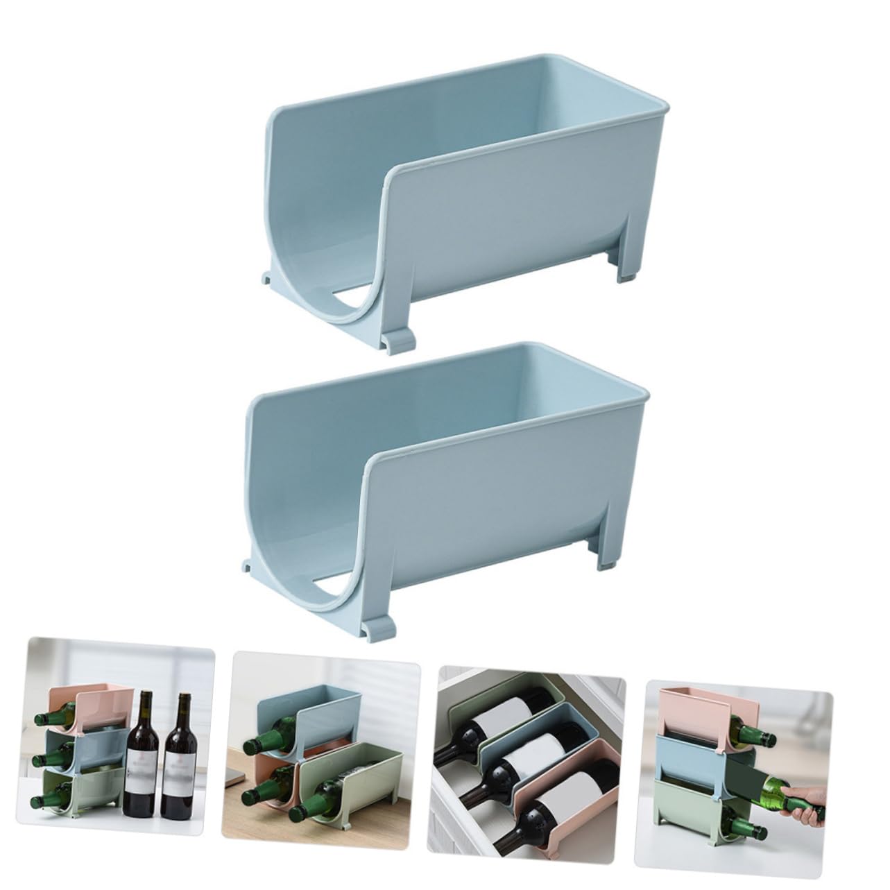 Unomor Multi-layered Drink Organizers for Fridge Beer Storage Rack Stacking Beverage Storage Rack Household Storage